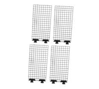 CVUTOVO Séparateur pour Aquarium 4 Pièces avec Grille de Filtration Plastique Noire Petite Taille, Clips de Fixation Inclus, Diviseurs Modulables pour Bassin D’Eau Douce et Aquarium