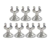CVUTOVO Support de Numéro de Table en Acier Inoxydable Finition Brillante Argenté Lot de 7 Pinces en U 4 CM pour Banquet et Dîner