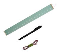 CVUTOVO Tableau Mural de Taille pour Garçon et Filles en Toile D’Huile Toise Amovible Mètre Ruban et Stylo Marqueur Décoration Murale Nordique pour Chambre Bébé Couleur Vert Avocat