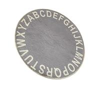 CVUTOVO Tapis D’éveil Rond Alphabet pour Bébé Garçon Fille Tapis de Sol Coton Gris pour Chambre D’garçon et Filles Confortable et Éducatif Doux