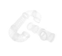 CVUTOVO Tunnel pour Cage Hamster en Plastique Blanc, Lot de 2 Tunnels Extérieurs, Jeu D’Exercice pour Petits Animaux, Accessoire pour Agrandir Habitat, Adapté aux Hamsters Curieux