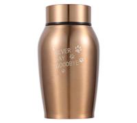 CVUTOVO Urne pour Animaux de Compagnie en Acier Inoxydable, Boîte Funéraire Étanche pour Cendres de Chien Et Chat, Petit Récipient Commémoratif Métallique pour Souvenir