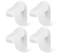 CVUTOVO Verrou de Sécurité de Porte Garçon et Filles en Abs Blanc, 4 Pièces, Protection pour Garçon et Filles et Animaux, Butée de Levier de Porte Sécurisée