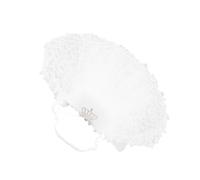 CVUTOVO Voile de Mariée Boucle Ajustable pour Chat Blanc en Non-tissé Motif Couronne Charmant, Idéal pour Anniversaire ou Mariage