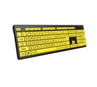CVZJ Clavier d'ordinateur à grande impression USB LED clavier d'ordinateur pleine taille clavier facile à voir touches pour les utilisateurs malvoyants