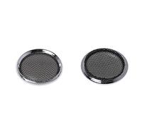 CVZJ Lot de 2 coques d'aigus pour grilles, haut-parleurs, haut-parleurs de rechange, accès net en plastique ABS + métal argenté