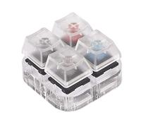 CVZJ Lot de 4 boutons de contrôle pour clavier, commutateurs MX, touches transparentes, PCB, clavier mécanique PBT