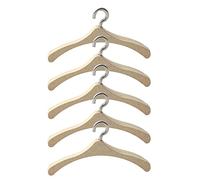 CVZJ Lot de 5 cintres en bois 1:12 pour penderie, chambre à coucher, décoration de meubles