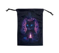 CVZJ Sac de rangement en flanelle avec cordon de serrage pour bijoux, dés, jeux de société, cadeaux de mariage, tarot, Noir , approx.13x18cm/5.12x7.08in, N° 3