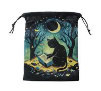 CVZJ Sac de rangement en flanelle avec cordon de serrage pour bijoux, dés, jeux de société, cadeaux de mariage, tarot, Noir , approx.13x18cm/5.12x7.08in, 1#