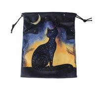 CVZJ Sac de rangement en flanelle avec cordon de serrage pour bijoux, dés, jeux de société, cadeaux de mariage, tarot, Noir , approx.13x18cm/5.12x7.08in, 4#