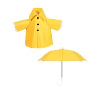 CVZQTE 23Inch Holiday Theme Porch Geese Decoration Vacation Outfit Raincoat for Indoor Outdoor Doorway Sculpture Display Lawns Costume for Outdoor Decors