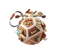 CVZQTE Balle D'activité pour Bébé Jouet Éducatif À 22 Côtés avec Partie Rotative Effets Sonores Cubes De Texture Sensorielle pour La Croissance Cognitive Boule D'activité