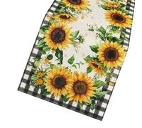 CVZQTE Couverture De Table À Fleurs Lavable Multi-Tailles Tissu Robuste Conception Pièce Maîtresse Buffet Décoration Table Manger Facile Nettoyer