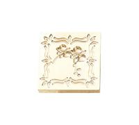 CVZQTE Fleur Joint Sqaure Scellant Têtes Tampon pour Le Sceau Enveloppe Carte Valentines Invitation Mariage Bouteille Vin en Laiton Amovible Tête Amovible