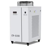 CW-6100 Refroidisseur d'eau industriel 15 l, système de refroidissement intégré avec pompe haute performance et régulateur de température numérique, protection contre la surchauffe et les fuites, kit