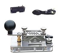 CW Key Trainer - Clé télégraphique professionnelle, design en acier inoxydable et aluminium pour l'enseignement physique et la communication de code