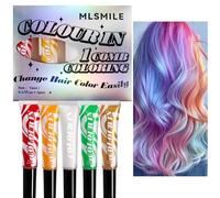 cwashable hai r color colorant - 5pcs Hair coloriage craie avec pince Cette craie de teinture capillaire portable, conçue pour les femmes, fournit une taille compacte pour une utilisation extérieure