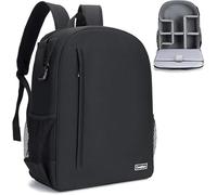 Cwatcun Sac à dos pour appareil photo Sac professionnel pour appareil photo DSLR/SLR, sacoche pour appareil photo compatible avec Sony Canon Nikon Accessoires pour appareil photo (3.0 Noir, L)