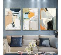 CWBLYZ Art Mural de Chambre à Coucher,Affiche sur Toile Abstraite Multicolore Aux Formes Variées Style Minimaliste Moderne Décoration Murale Nordique pour Salon Ou Maison-50 * 60cm-3pcs (sans cadre)