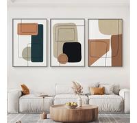 CWBLYZ Art Mural de Chambre à Coucher,Linie Géométrique Abstraite Arte Mural Moderne Affiches Peinture sur Toile Estampes Images Salon Intérieur Décoration de la Maison-50 * 75cm-3pcs (sans cadre)