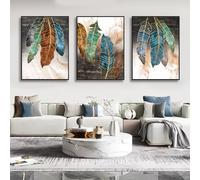 CWBLYZ Décoration murale,Peintures sur Toile Abstraites Représentant Des Feuilles D'Arbres Décoration Murale Moderne pour Salon Chambre à Coucher Cuisine Maison-(40 * 60cm)*3PCS