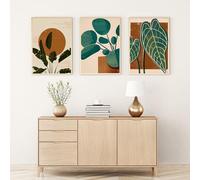 CWBLYZ Impressions d'art,Boho Plante Toile Affiche Feuille Palmier Botanique Art Impressions Peinture Nordique Photos Moderne Salon Cuisine Chambre Décoration Oeuvre-(60 * 80cm)*3PCS