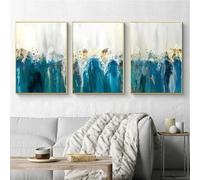 CWBLYZ Impressions sur Toile,Affiches Nordiques Abstraites Vertes sur Toile Arte Mural Moderne pour Salon Cuisine Bureau Chambre Décoration Intérieure-40 * 65cm-3pcs (sans cadre)