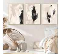 CWBLYZ Photos,Affiches Minimalistes Abstraites Modernes Beige Noir et Gris Style Minimaliste sur Toile pour la Décoration Murale de Votre Salon Bureau Ou Maison-60 * 80cm-3pcs (sans cadre)