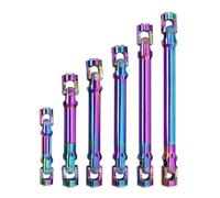 CWBSEB Arbre de Transmission RC 1/10 Acier INOX Cannelé Central | Cardans Universels Renforcés pour Châssis et Tout-Terrain RC(60-77mm)