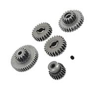 CWBSEB Kit Engrenages Transmission Métal Pignon Moteur pour RC 1/12 | Ensemble Boîte Vitesses Fonte Robuste Pièces Rechange Amélioration Train Roulement Véhicule Télécommandé(Silver)