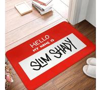 CWCMZDH Bonjour Mon Nom Est Slim Shady Anti-dérapant Paillasson Tapis de Sol Anti-Usure Tapis de Cuisine Entrée de la Maison de Chambre à Coucher Électrode Mat