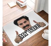 CWCMZDH Borat Ma Femme Anti-dérapant Paillasson Tapis Absorbants Tapis de Cuisine Entrée de la Maison Salle de Séjour