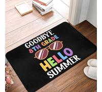 CWCMZDH Bye 8e année Bonjour l'Été Dernier Jour De l'obtention du Diplôme d'études antidérapant Paillasson de Sol pour la Cuisine, de l'Entrée à la Maison Balcon