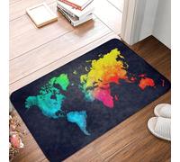 CWCMZDH Carte du Monde Paillasson Anti-Dérapant Entrée De La Salle De Bain La Porte De La Cuisine Tapis De Sol De La Géographie Historique De Tapis De Salon Tapis