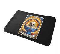 CWCMZDH Dark Gothic Pop-Corn Killer Crâne Tarot Horreur de l'art Paillasson Tapis de Tapis de Cuisine Entrée de la Maison de Chambre à Coucher