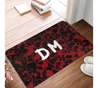 CWCMZDH Démo Contrevenant à la Texture de la Porte de Chaussée Salle de Bain Cuisine Mat Intérieur Depeche Mode Froid DM Paillasson Entrée du Jardin Tapis Électrode