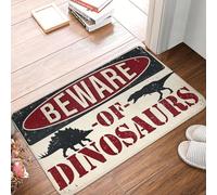 CWCMZDH Drôle De Danger Dinosaure Zone Méfiez-Vous Paillasson Anti-Dérapant Bain Tapis De Cuisine Chambre À Coucher Plancher du Balcon De La Porte D'Entrée De Tapis
