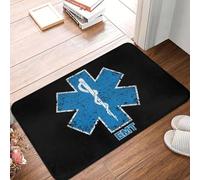 CWCMZDH EMT Étoile De Vie De La Porte Avant De Tapis Anti-Dérapant en Plein Air Absorbant Paramédicaux Infirmier D'Ambulance Paillasson De Cuisine, Balcon Tapis