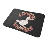 CWCMZDH Je Choisis la Violence à l'Oie avec Un Couteau Non-Slip Paillasson Coussin Tapis de Cuisine Entrée de la Maison de Chambre à Coucher Électrode Tapis
