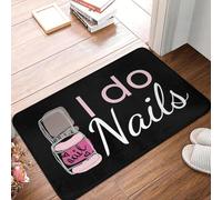 CWCMZDH Je Ne Les Ongles Ongle Manucure Studio Non-Slip Paillasson Tapis de Sol en Sable de Grattage Tapis de Cuisine Entrée de la Maison