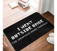 CWCMZDH Je suis Allé à l'Extérieur Une Fois Gamer Citation de Jeu Non-Slip Paillasson Tapis de Tapis de Cuisine Entrée de la Maison Balcon