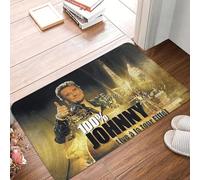 CWCMZDH Johnny Hallyday Porte De Plancher De Salle De Bain Tapis De Cuisine Anti-Dérapant Intérieur Français De Rock Chanteur Paillasson Entrée du Jardin Tapis Électrode