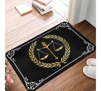 CWCMZDH La Loi d'or De La Balance De La Justice Devant La Porte De L'Étage D'Entrée Tapis D'Intérieur Avocat Juridique De Cadeau De Bain Cuisine Paillasson Chambre À Coucher Tapis