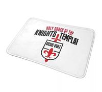 CWCMZDH Les croisés Saint Ordre des Templiers Deus Vult antidérapant Paillasson de la Poussière proo Tapis pour la Chambre à Coucher Électrode Tapis