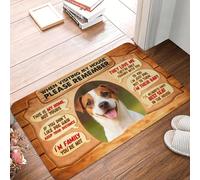 CWCMZDH Lors De La Visite De Ma Maison s'il Vous Plaît Rappelez-Vous De Jack Russell Terrier Chien Paillasson Tapis Anti-Slip De Bain Cuisine Salon Salle De Tapis