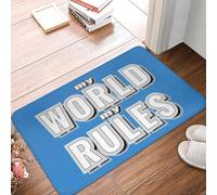CWCMZDH Mon Monde, Mes Règles Paillasson Antidérapant Cuisine, Salle De Bains Tapis De Chambre À Coucher Plancher du Balcon De La Porte D'Entrée De Tapis