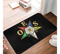 CWCMZDH OES Emblème de l'Ordre De L'Étoile du Berger Paillasson antidérapant Entrée de la Salle de Bain Plancher de la Cuisine de Porte Tapis de Toilette
