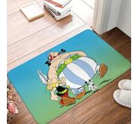 CWCMZDH Personnalisé Astérix Et Obélix Paillasson Antidérapant Entrée De La Porte De La Salle De Bain Tapis De Sol Aventure Manga Il Dogmatix Tapis De Salon Tapis