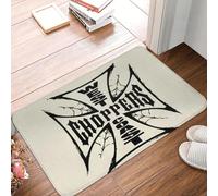 CWCMZDH Personnalisée de la Côte Ouest, Croix de Fer Broyeur de Non-Glissement Paillasson Tapis de Tapis de Cuisine Entrée de la Maison Balcon